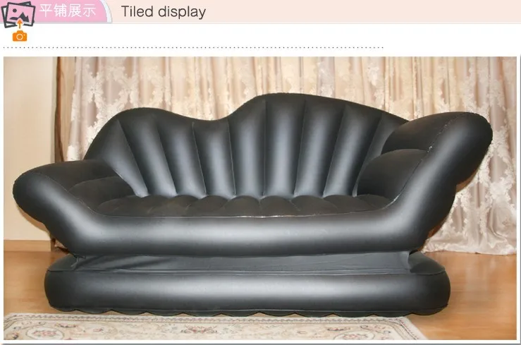 Флокирование ПВХ ПУ кожа многофункциональный диван-кровать, большой размер складной портативный надувное кресло-кровать диван, водонепроницаемый кресло