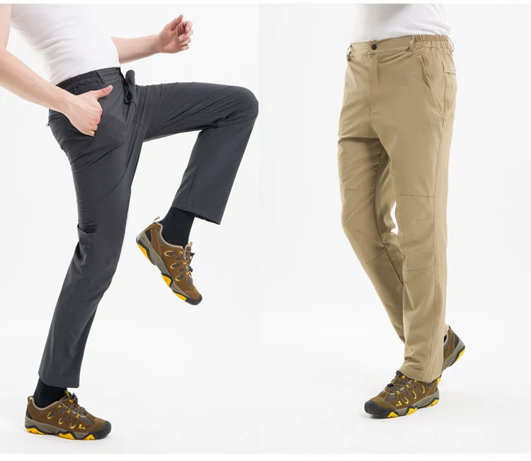 LoClimb мужские эластичные ультра тонкие походные брюки, мужские летние дышащие быстросохнущие спортивные брюки, уличные походные брюки для кемпинга, AM041