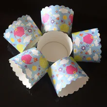 50 шт дизайн fly elephant flower cloud розовый одноразовые бумажные торт бумажная чашка формы для выпечки кексов День рождения Свадебные украшения