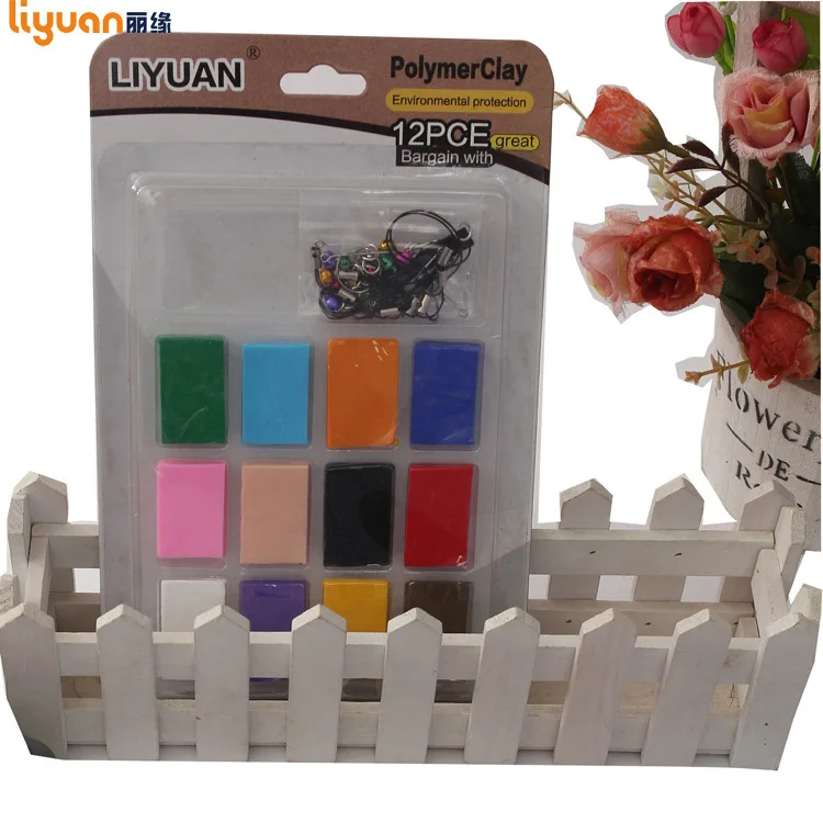 

2017 new soft clay clay absorbent card packaging 12-color children's handmade DIY puzzle toys