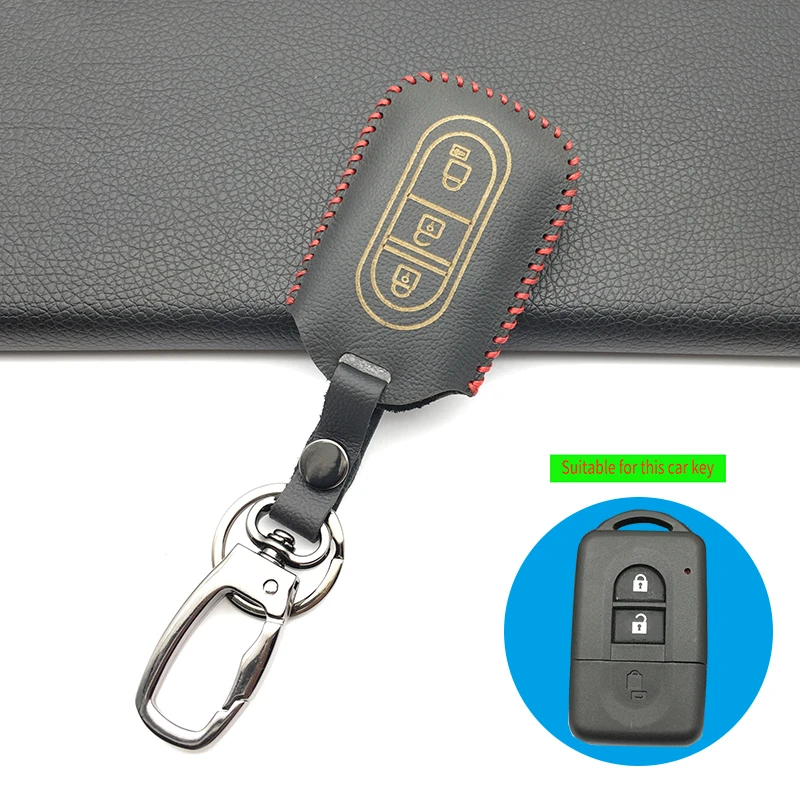 3 кнопки Fob оболочки ключа автомобиля супер качество кожаный чехол для Nissan Tiida Note Navara Qashqai Micra Juke X-Trail Pathfinder