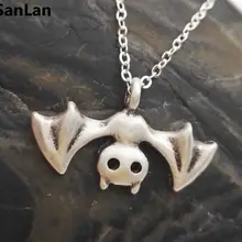1 шт Хэллоуин летучая мышь ожерелье летучая мышь бижутерия вампирская Бижутерия Готический подарок для женщины SanLan
