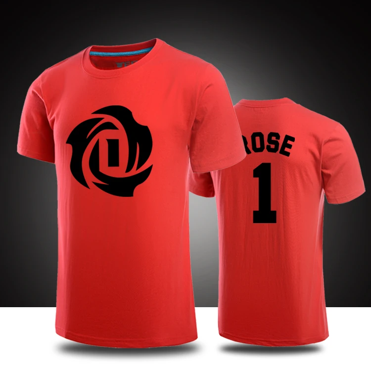 100 % Cotton Summer Casual Derrick Rose t-shirt Male short s