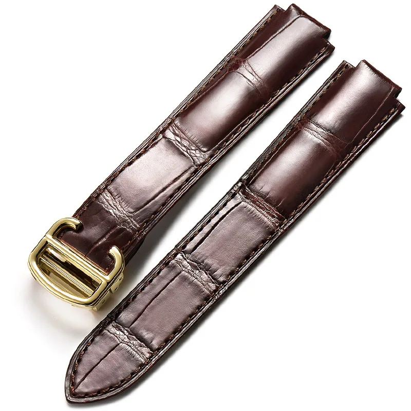 16 мм, 20 мм, 22 мм винтажная кожа крокодила высокого качества ремешок роскошные кожаные часы ремешок - Цвет ремешка: KDY-AAB02