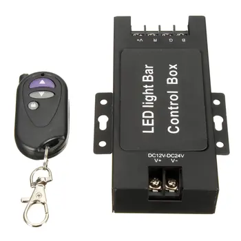 

12-24V LED Light Bar Battery Control Box with Wireless Remote Control Flash Strobe Controller for Work Lamp 7 Flashing Modes