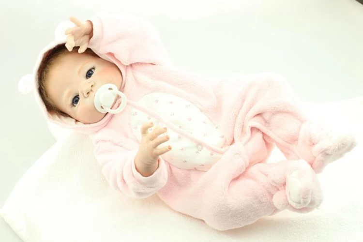 

2018 new hot Reborn Baby Girl Doll 58cm Full Body Silicone Handmade Lifelike Child Doll gift toys free shipping