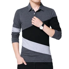 Новая брендовая мужская повседневная мужская рубашка Футболки с длинным рукавом Повседневные Camisetas Masculinas уличная полосатая Толстовка 5XL