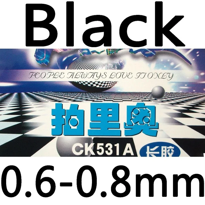Black 0.6-0.8mm Palio CK531A длинный Pips-Out Настольный теннис PingPong резиновый с губкой - Цвет: Black 0.6-0.8mm