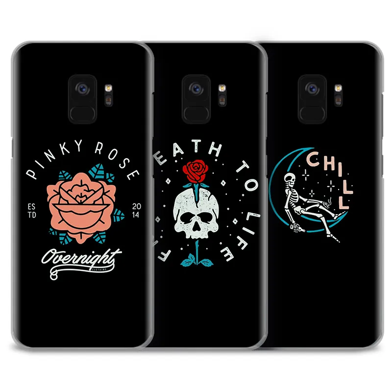 

Black Aesthetics aesthetic Funart Phone Case For Samsung Galaxy S4 S5 S6 S7 Edge S8 S9 Plus Note 8 2 3 4 5 A5 A7 J5 2016 J7 2017