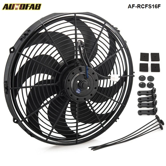 Racing Car Universal 12v 16 Electric Fan Curved S Blades Radiator Racing Car Universal 12v 16 Electric Fan Curved S Blades Radiator Cooling For Oil Cooler Af Rcfs16f