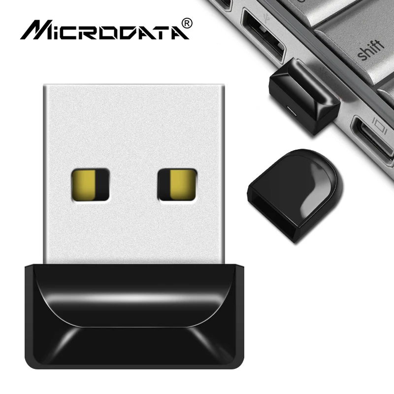 Ultra Compact Black USB Flash Drive - High Capacity Memory Stick