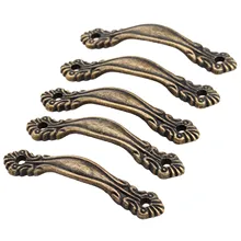 5Pcs Antique Bronze Furniture Handles Drawer Door Knobs Jewelry Box Bronze Cabinet Pulls for Cupboard Wooden Vintage Hardware 100pcs 30 18mm antique bronze metal buckles latches catches wooden gift packaging floret jewellery box drawer cabinet door fix