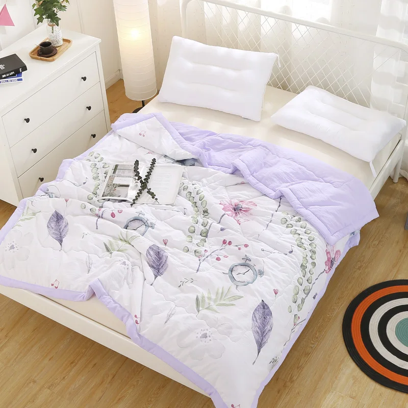 

Water-washed Cotton Summer Cool Quilt Double Air-conditioned Quilt Cotton Single Dormitory Students Can Machine-wash Thin Quilt