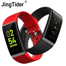 V11 Bluetooth Smart Band 0,9" цветной экран монитор сердечного ритма артериального давления Спортивный Браслет фитнес-трекер для Android IOS