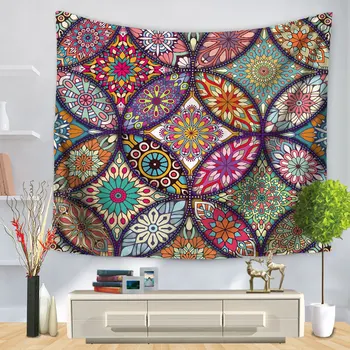 

Indian Wall Decor Hippie Tapestries Boho Colorful Mandala Tapestry Wall Hanging Sheet Throw Bed Bedspread Tapisserie