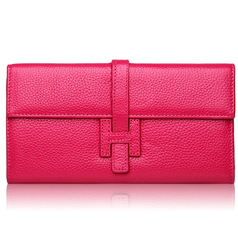MAIFEINI New Arrival Genuine Leather Wallets Women s Cow Leather Purse Sexy Ladies Famous Brand Clutch
