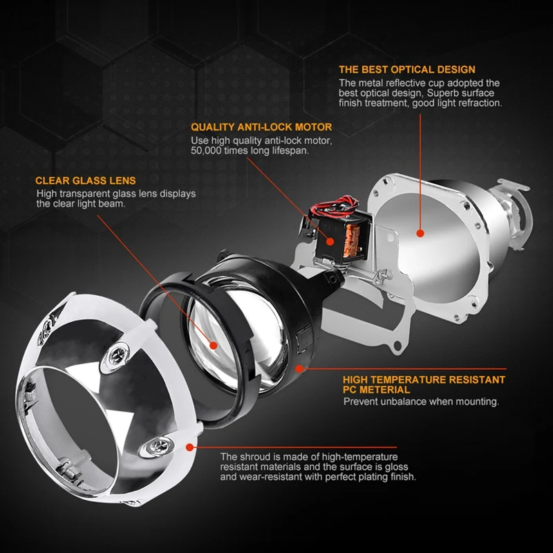 3 дюйма H4 Легкая установка Koito Q5 Bi Xenon Hid объектив для проектора маска прожектора Lhd