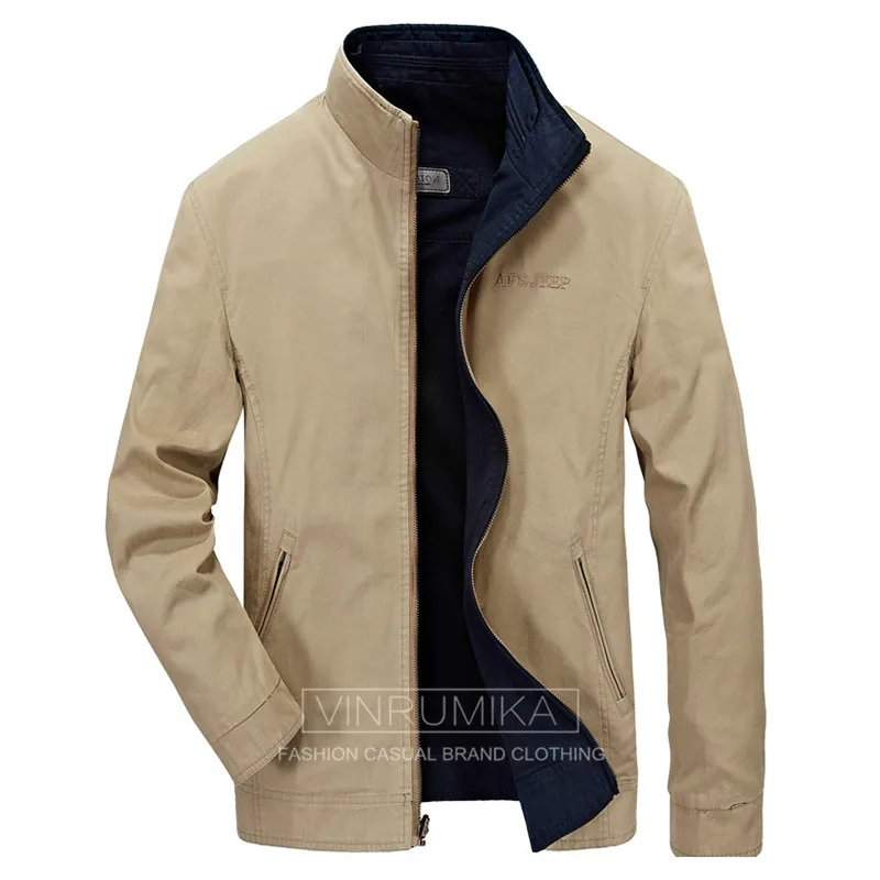 AFS JEEP, двусторонняя Мужская куртка, весенняя, Повседневная, брендовая, Армейская, зеленая, куртка, пальто, мужская, осенняя, хлопок, хаки, куртки, пальто