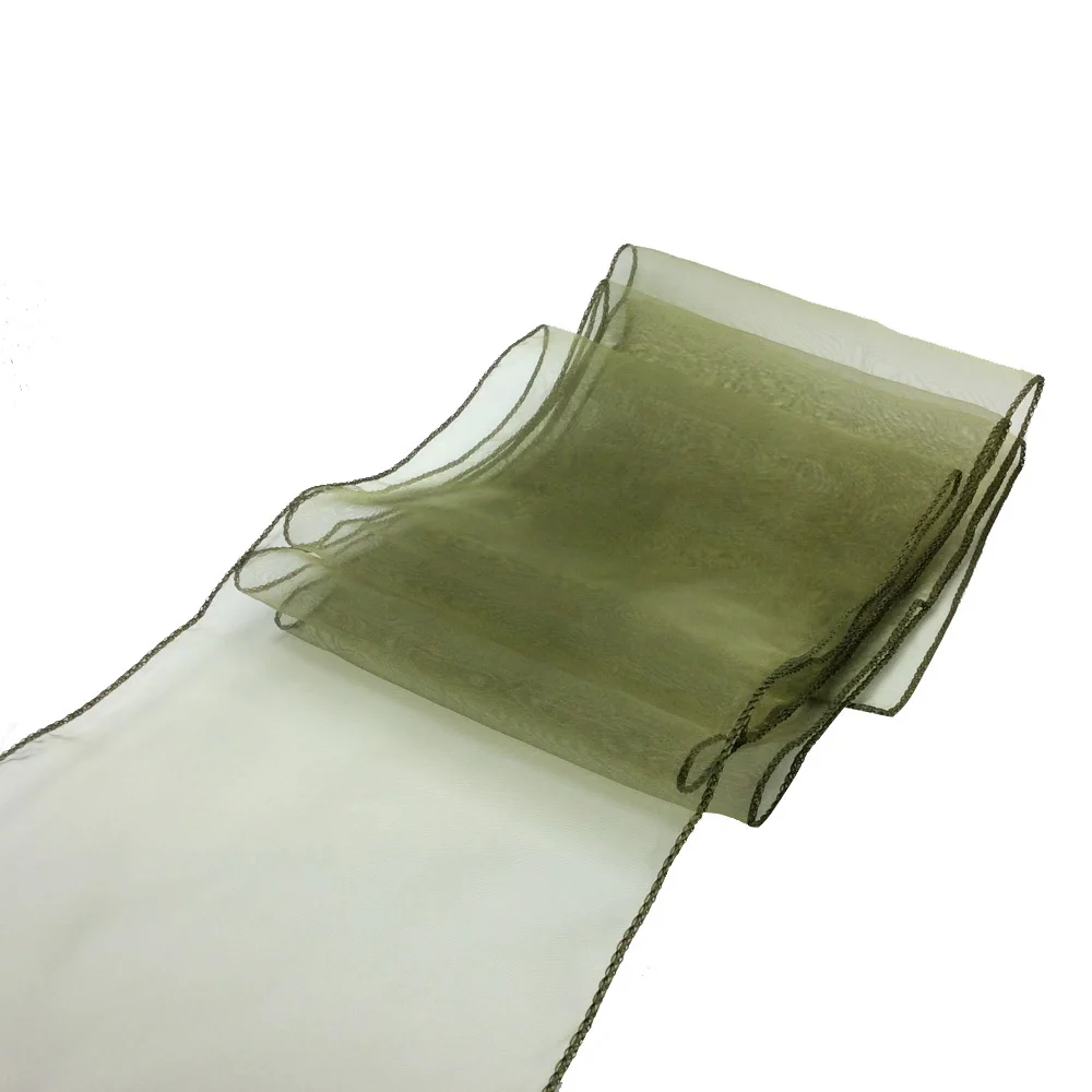 

50 pieces/lot,Sage Green Organza Sash Chair Cover Bow Banquet Wedding Party Decoration