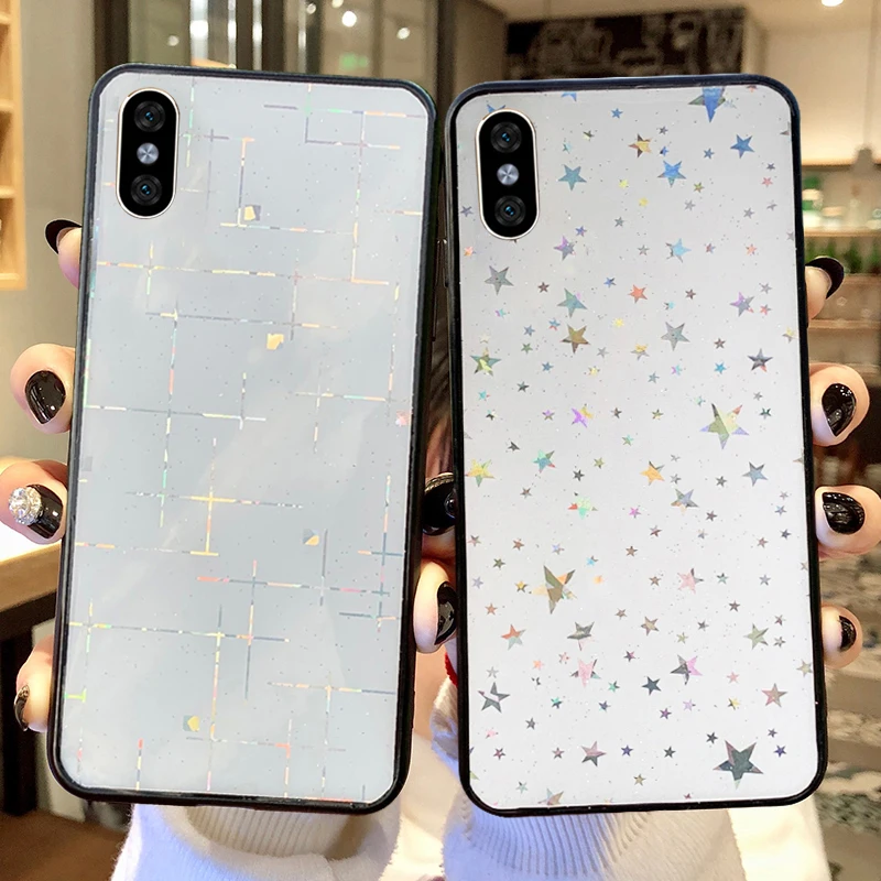 

Simple Pentagram stars and lines Laser Silicone Case for iPhone X XR XS MAX Soft Back Cover for iPhone 8 7 6 6S Plus Case