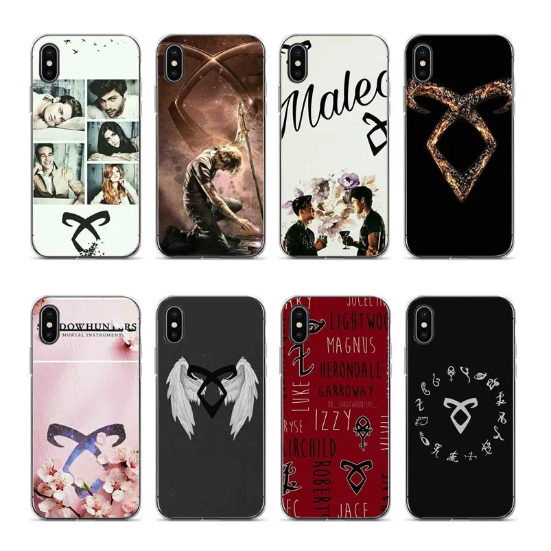 

OUTMIX shadowhunters Silicone Soft Mobile phone shell For iPhone 6 6s 7 8 X 5 5S SE 6plus 7plus 8plus XR XS max Silicone Cover