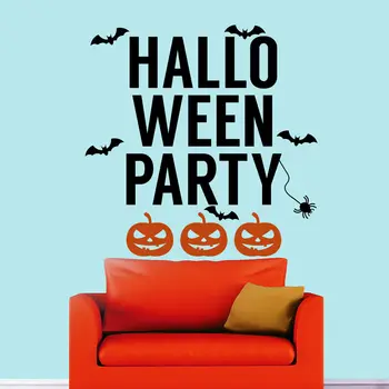 

Halloween Wall Decals Pumpkin Decal Bat Sticker Holiday Room Decor Home