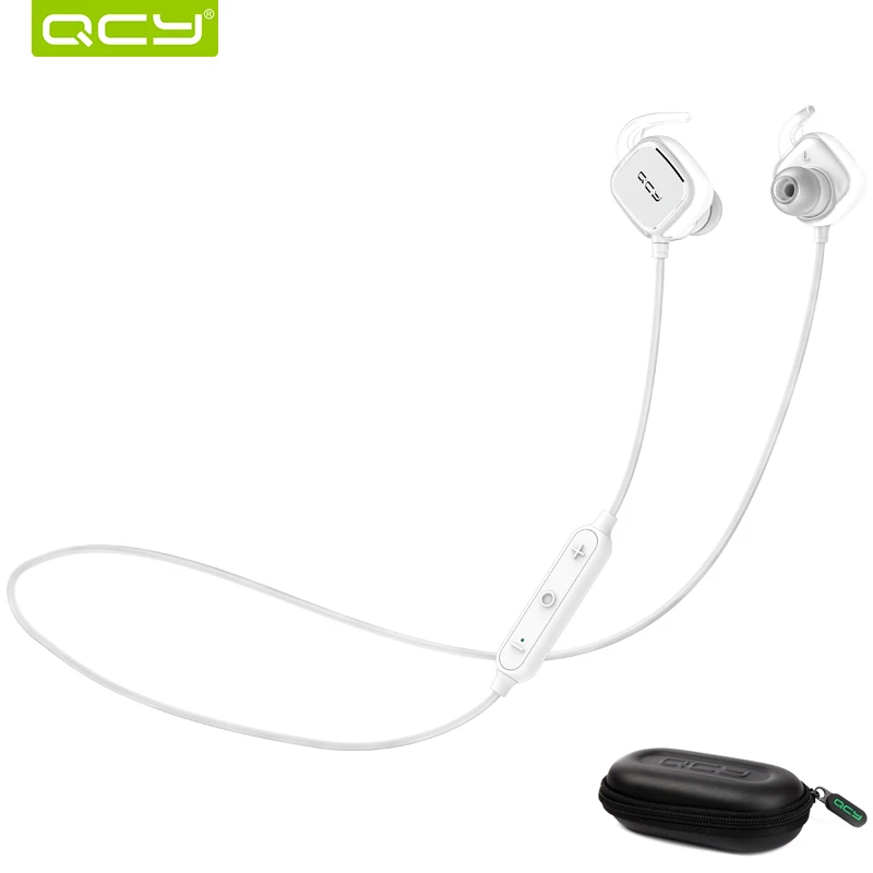 QCY QY12 Portable Stereo Wireless Earphones Sport Bluetooth Headset with Mic Engish Voice Earbuds Headphones for all phones PC