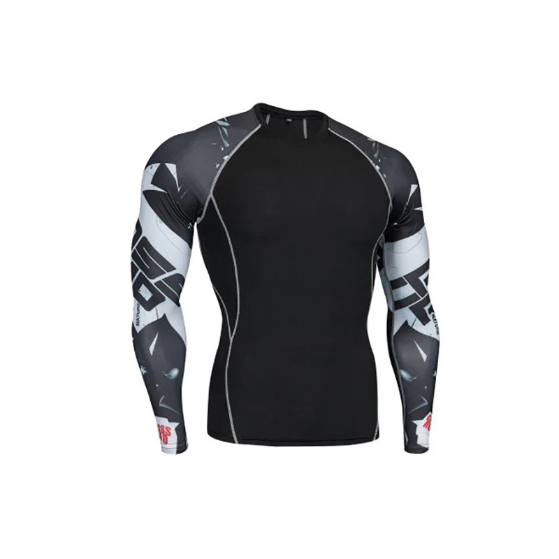 Style F S-4XL майки для бокса, фитнеса, сухая посадка, Муай Тай, Беговая футболка, боксерский тигр, Мужская компрессионная футболка для тренажерного зала, ММА, тренировочная Рашгард, футболка - Цвет: Style F