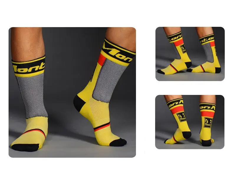 Высококачественные профессиональные спортивные носки 2 пар/лот Coolmax фитнес дышащие велосипедные носки/гоночный велосипедный носок