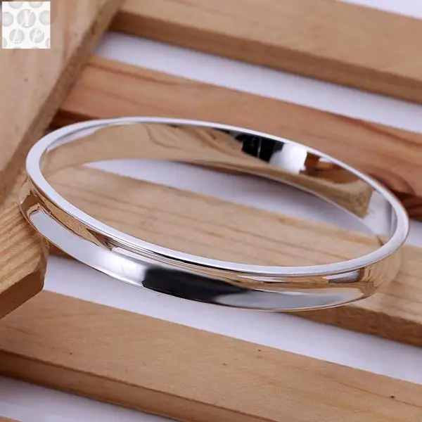 

B026 Free Shipping! SGS Test Past Latest Trendy Classic Silver plated jewelry Hot sell Bangle Wholesale Price