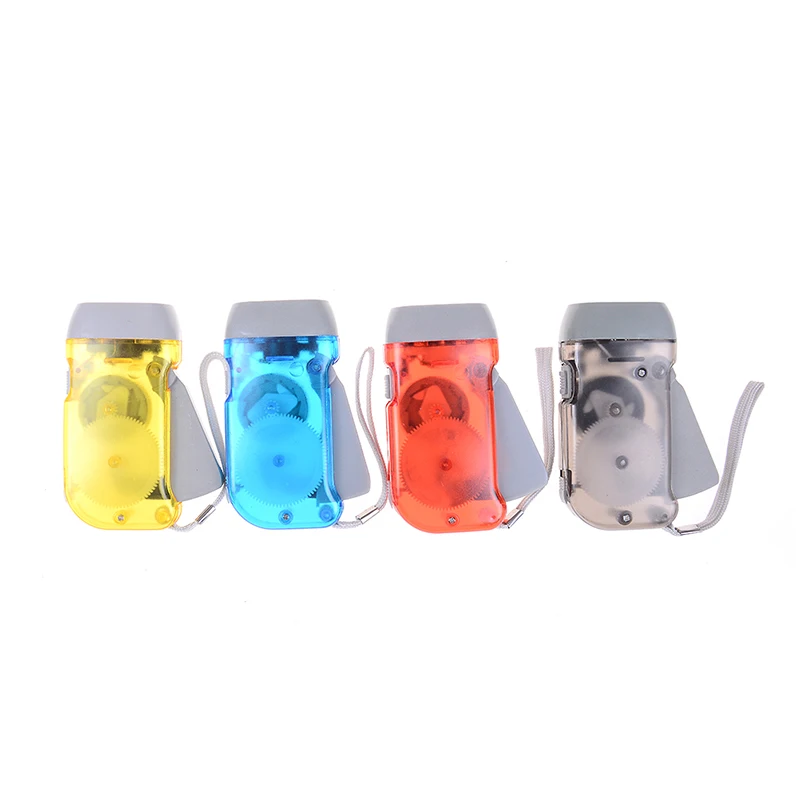 

3 LED Hand Pressing Dynamo Crank Power Wind Up Flashlight Torch Light Hand Press Crank Camping Lamp Light