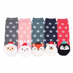 1 пара теплых рождественских подарков, милые мягкие хлопковые носки, милые носки Санта Клауса, носки со снеговиком, высококачественные