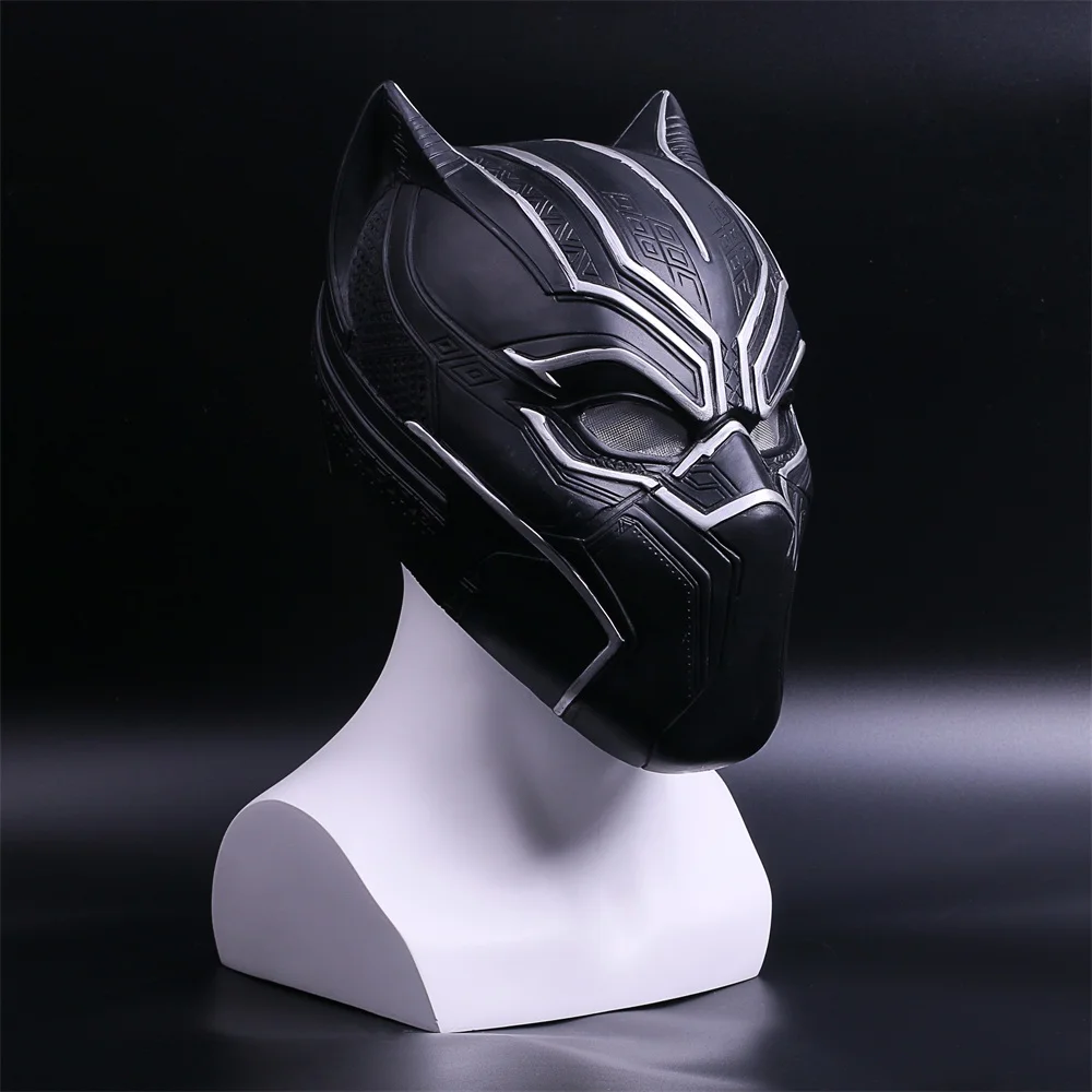 2017 New Captain America Helmet With light Black Panther Helmet Civil War Cosplay Mask Halloween Party Prop (6)