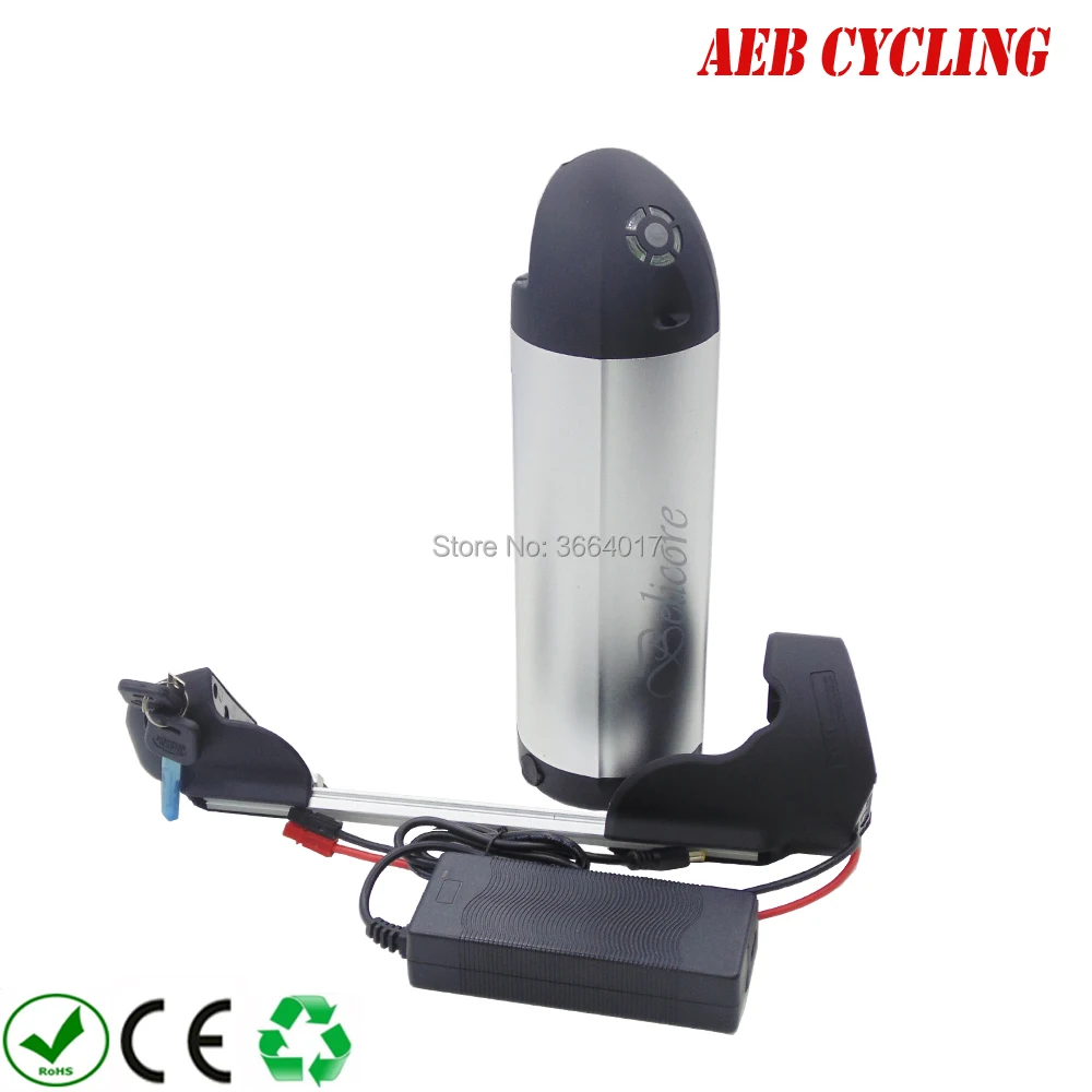 Sale EU US free shipping and taxes For beach cruiser bike bottle down tube 36V 14.5Ah high capacity Li-ion ebike battery with charger 4