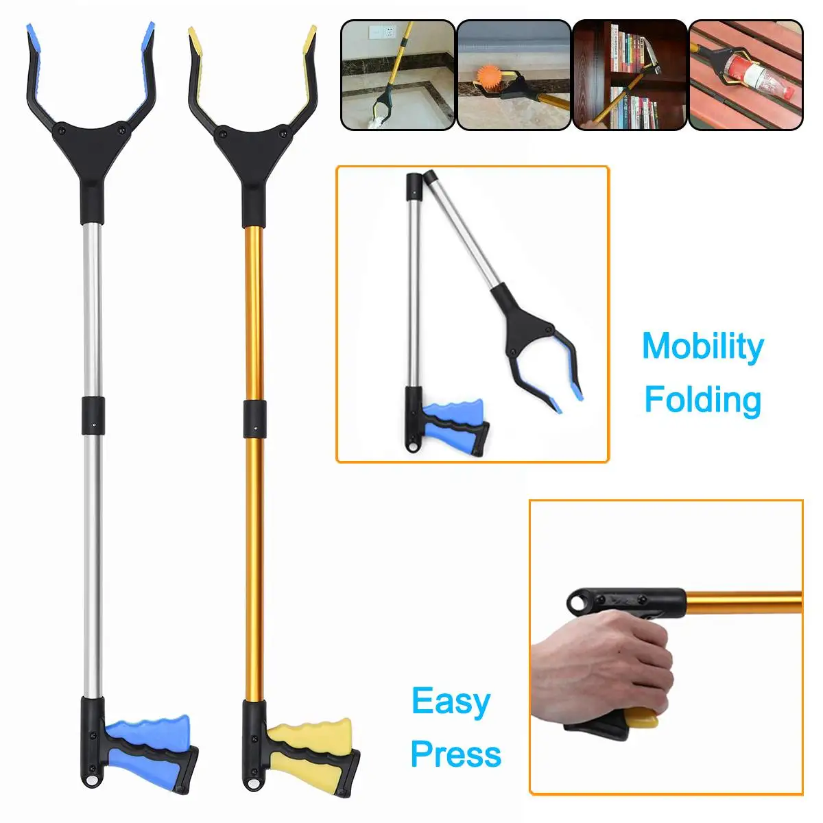 

Pick Up Grabber Garbage Clip Pickup Device Sanitation Tools Rubbish Pickup Foldable Clamp Suction Cup Claw Hand Plier