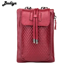 Женские сумки-мессенджеры из натуральной кожи, модные клетчатые сумки на молнии с ремнем на плечо, сумки на застежке и шнурке, кошельки для телефона, сумки для денег, женские сумки