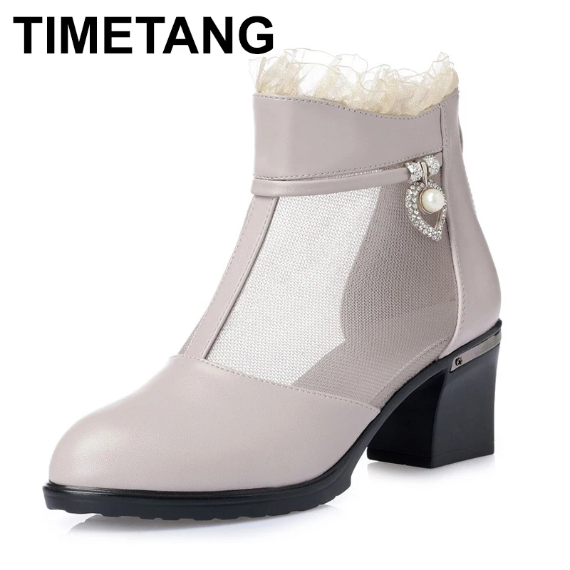 

TIMETANG BRAND WOMEN SANDALS GENUINE LEATHER SUMMER BOOTS NEW GAUZE FEMALE SANDALS PLATFORM WOMEN SANDALS PLUS SIZE 35 -41