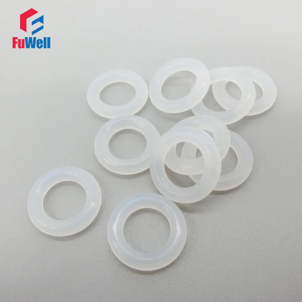 

Food Grade White O-ring Seals Silicon 5mm Thickness Rubber O Ring Sealing Gasket OD 75/80/85/90/95/100/105/110/115/120/125mm