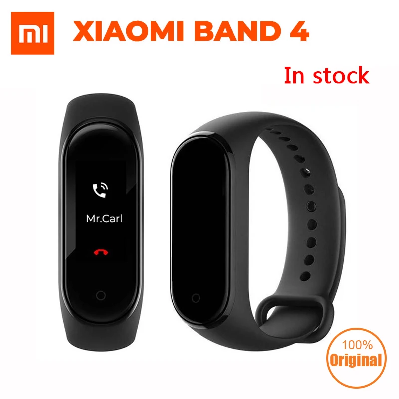 

In Stock Original Xiaomi Mi Band 4 Newest Smart Miband 4 Bracelet Heart Rate Fitness 135mAh Color Screen Bluetooth 5.0