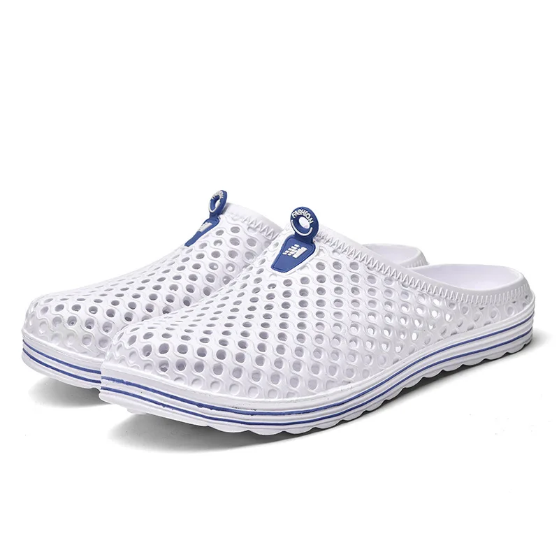 

Summer Unisex Beach Slippers Non-slip Soft Couple Beach Slippers Nest Hole Round Toe Eva Outdoors Slippers Flip Flops