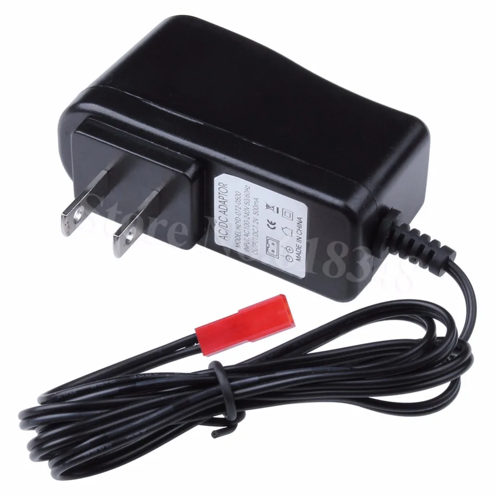 RC Receiver Battery Charger DC 7.2V 500mah AC 100V 240V Voltage For Remote Control Carin Parts