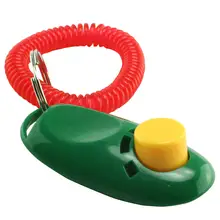 Dog Button Clicker Training Click Trainer Aid Guide Wrist Strap Puppy Pet Play Toys Entertainment