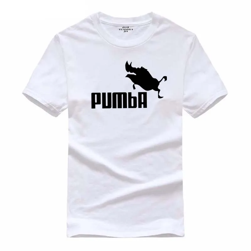 YUANHUIJIA 2016 new brand PUMBA Lion King t shirt cotton