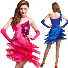 2016 Hot Selling Brand New Cheap Latin Dance Fringe Costumes for Women Latin Ballroom font b
