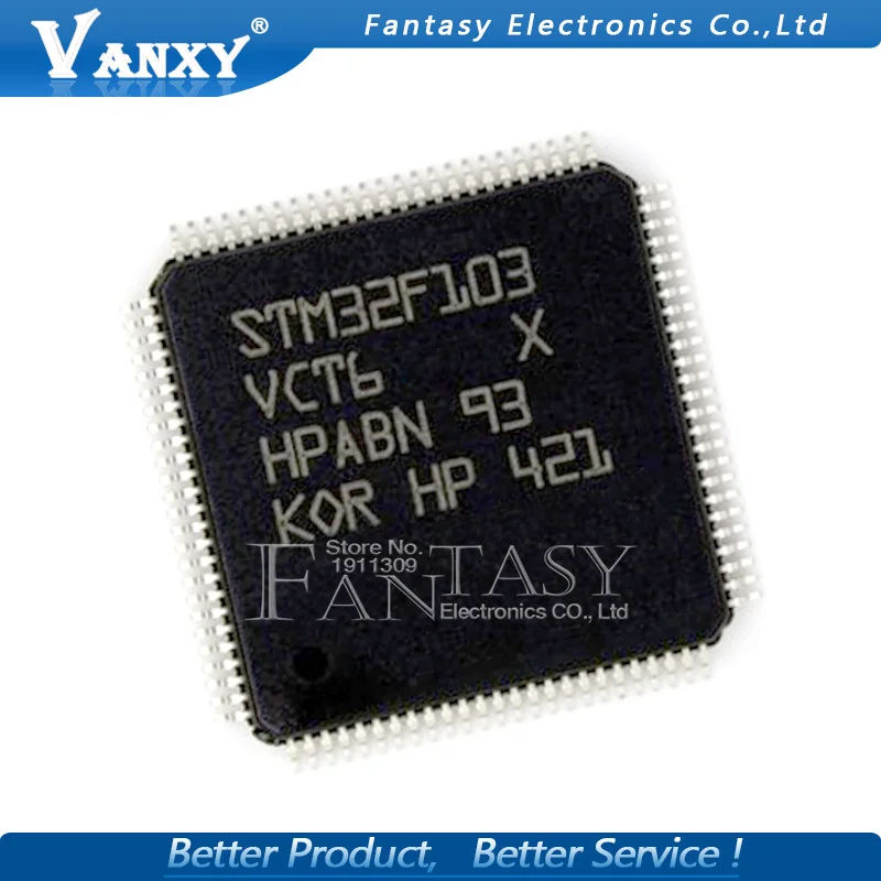 

2PCS STM32F103VCT6 QFP100 STM32F103 QFP ARM new and original IC