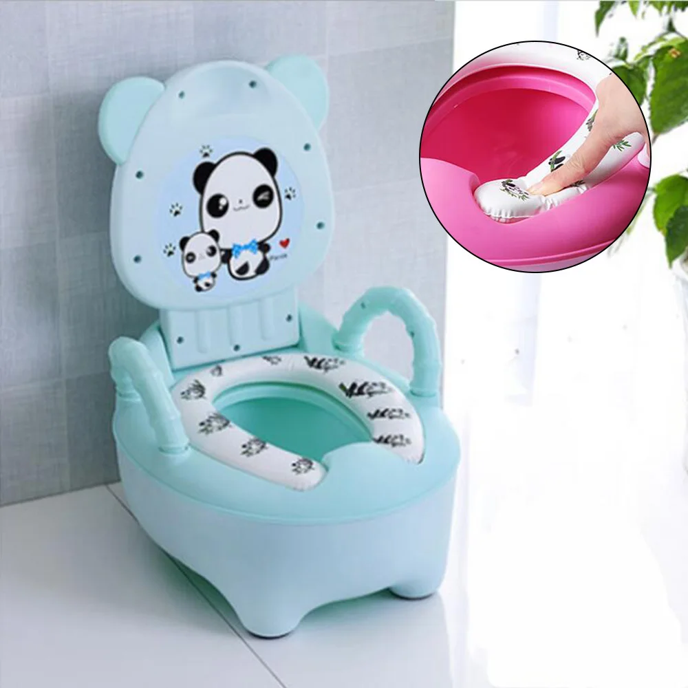 Baby Potty For Children Boys Toilet Seat Baby Potty Training Girls Portable Toilet Bedpan Comfortable Backrest Cartoon Pots - Color: PJ3452CP