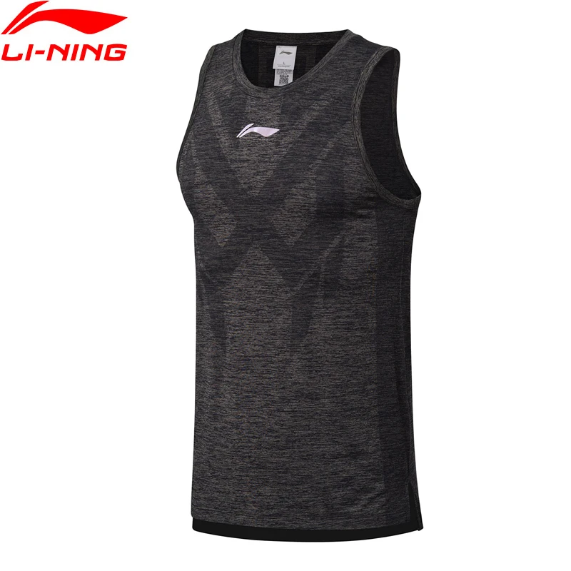 

Li-Ning Men Basketball Vest Breathable Slim Fit Polyester Nylon Comfort LiNing Seamless Sports Sleeveless T-Shirt AVSN011 CAMJ18