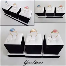 Портативный модный топ ювелирный дисплей комплект из 3 шт. держатель кольца Витрина столешница подставка башня в белом и черном цвете