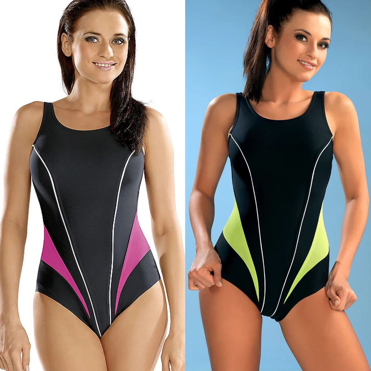 shapewear bodysuit One Piece Swimsuit 2019 New Summer Women Casual Sleeveless Square Collar Skinny Push Up Padded Patchwork Jumpsuits black bodysuit