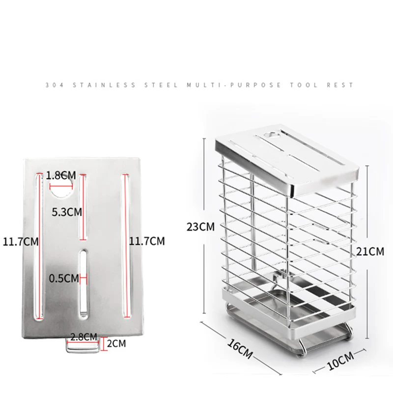 Подставка для хранения кухонных ножей 304 из нержавеющей стали, металлическая полоса, держатель для ножей, настенная стойка, ножницы, органайзер для вилок, инструменты